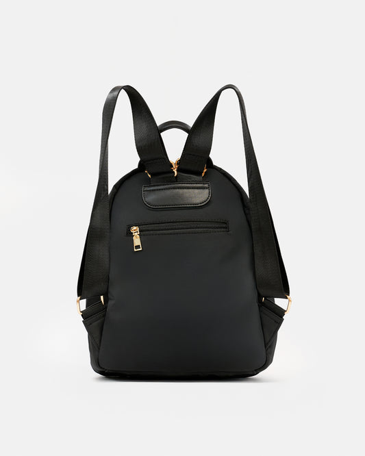 Mochila Nylon Negra Casual