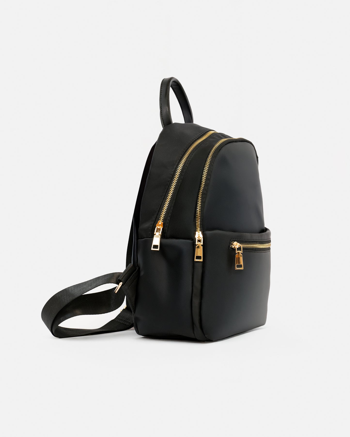 Mochila Nylon Negra Casual