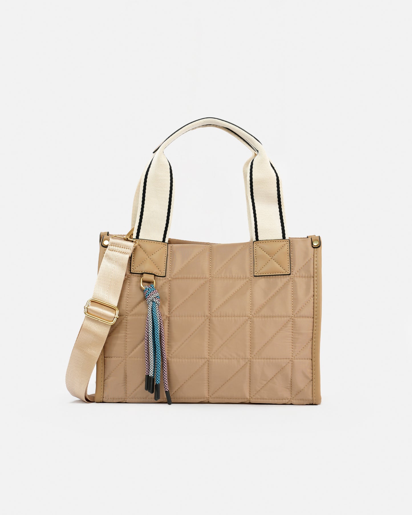 Bolso tote Nylon acolchado con doble asa y bandolera ajustable
