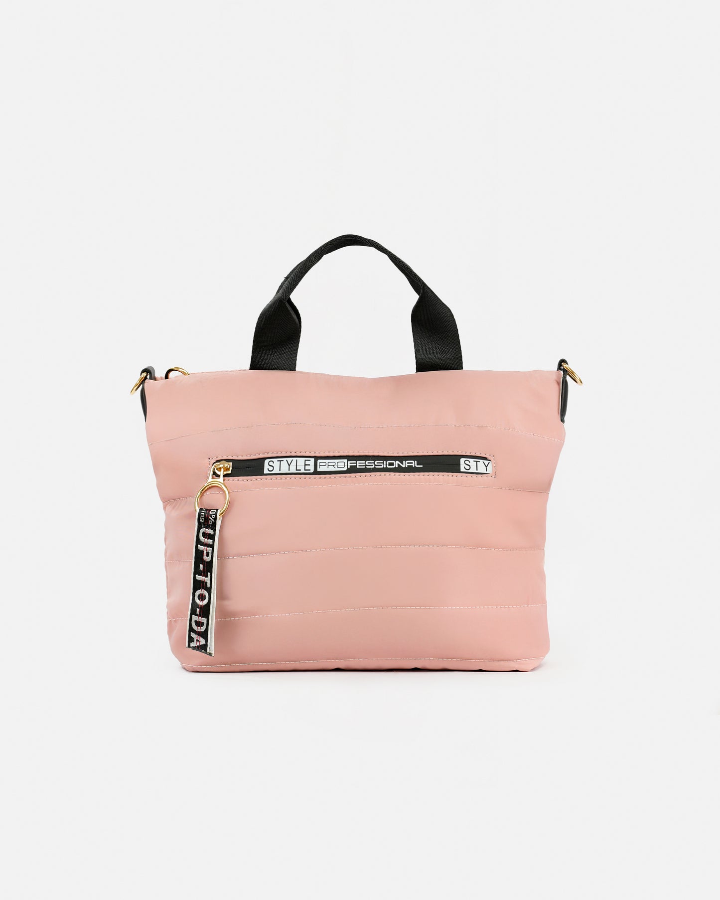 Bolso tote nylon acolchado con diseño urbano y funcional