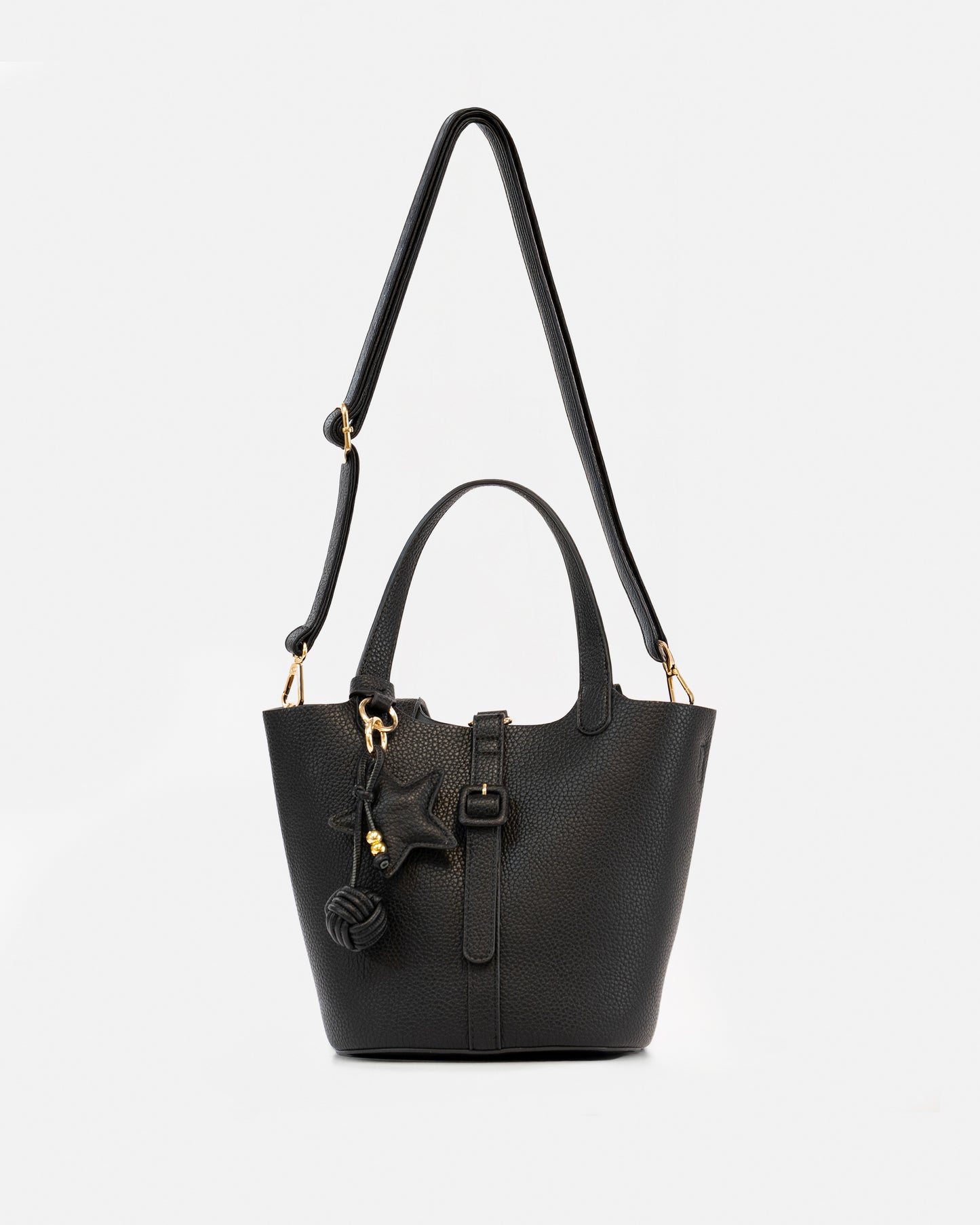 Handbag/Shoulder Bag with Interior Toiletry Bag and Decorative Keyring – Modern and Functional Style