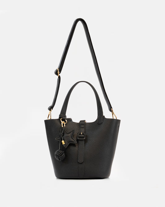 Bolso de Mano / Hombro con Neceser Interior y Llavero Decorativo – Estilo Moderno y Funcional