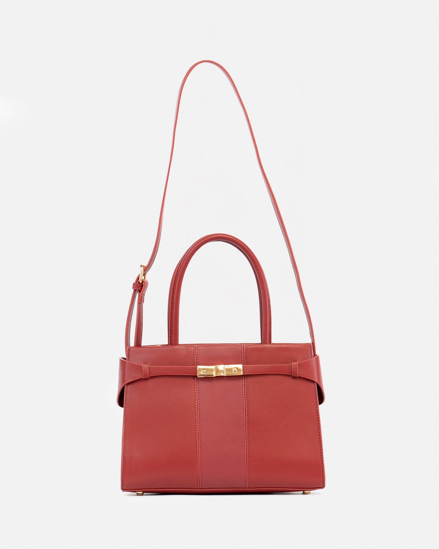 Bolso de Mano con Correa Ajustable y Cierre Metálico Decorativo