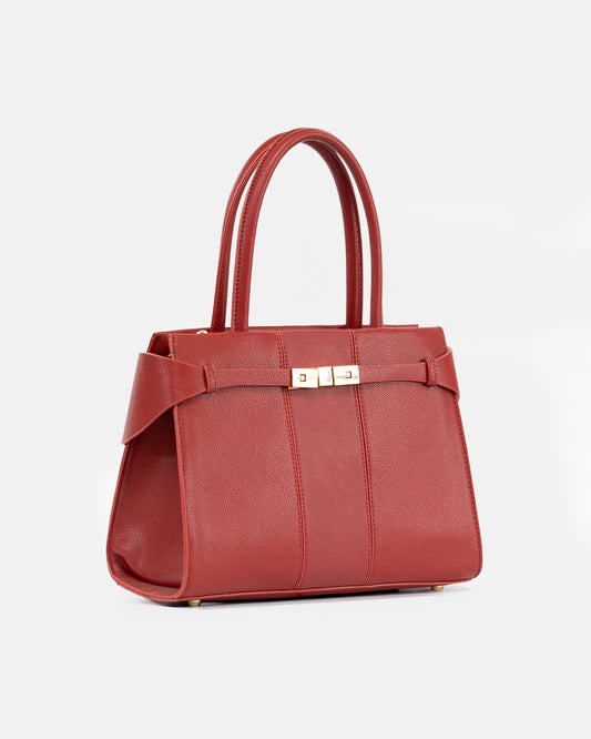 Bolso de Mano con Correa Ajustable y Cierre Metálico Decorativo