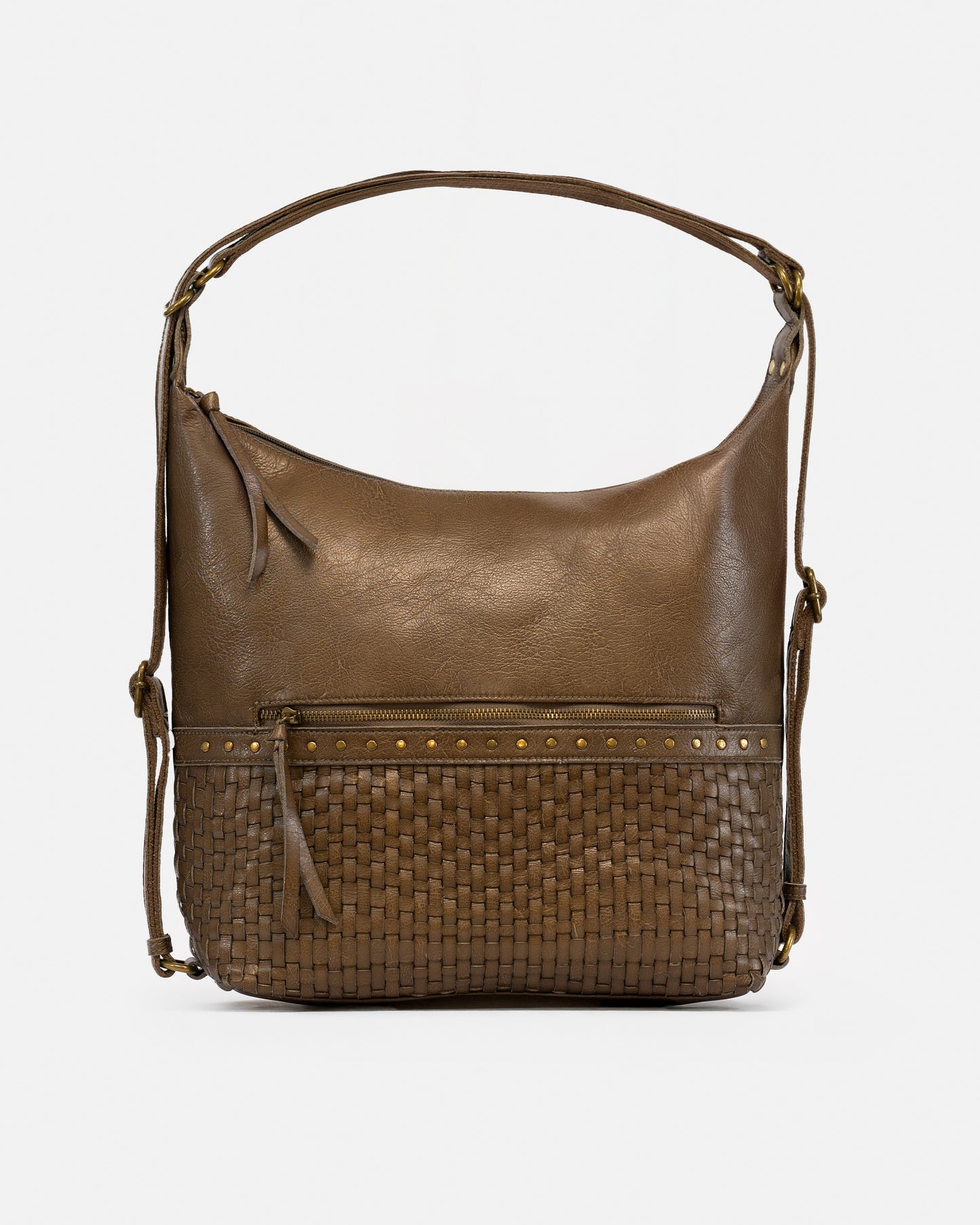 Women's Hobo Crossbody Bag in Faux Leather – Casual Style with Braided Details