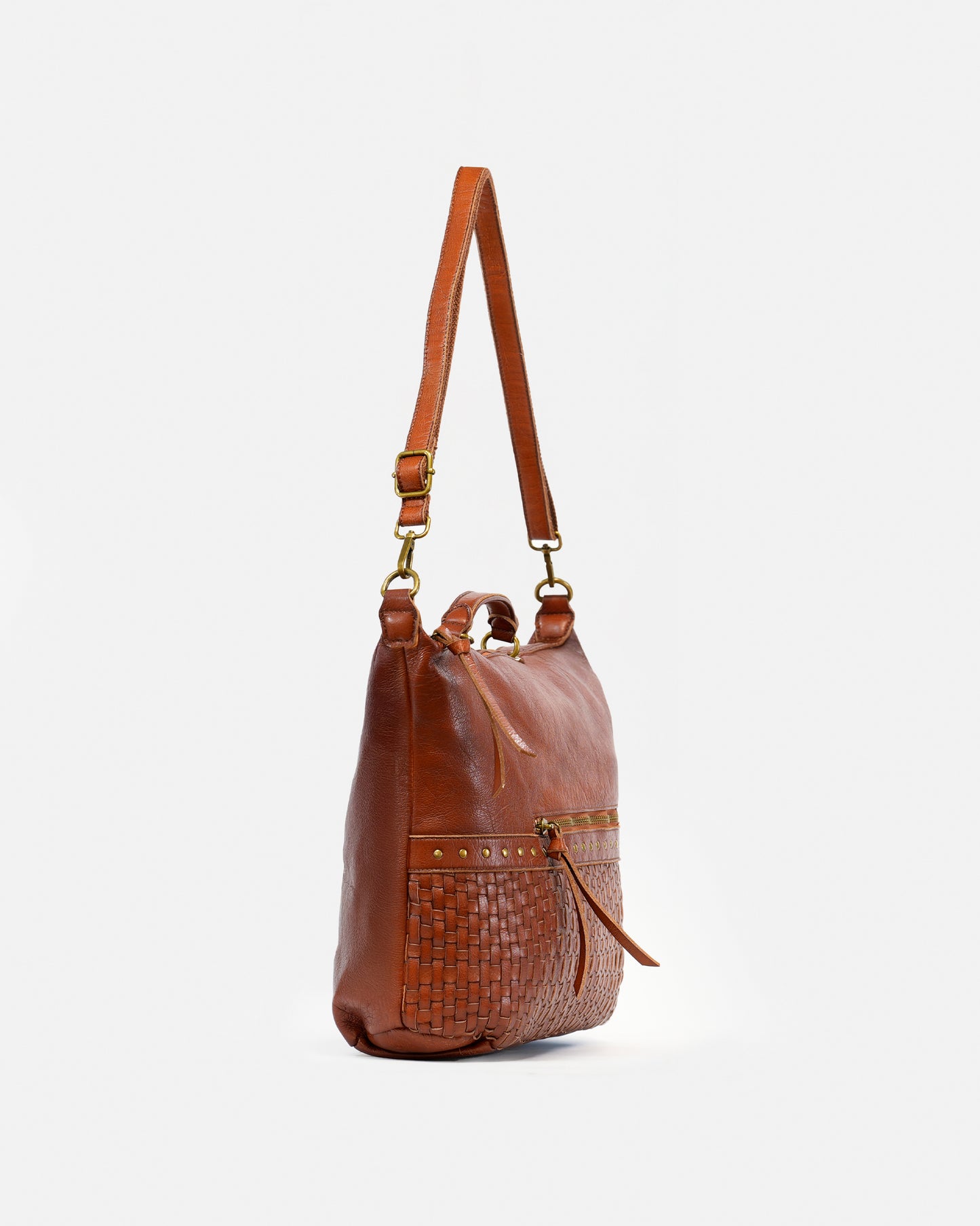 Women's Faux Leather Crossbody Bag – Elegant Style with Braided Details