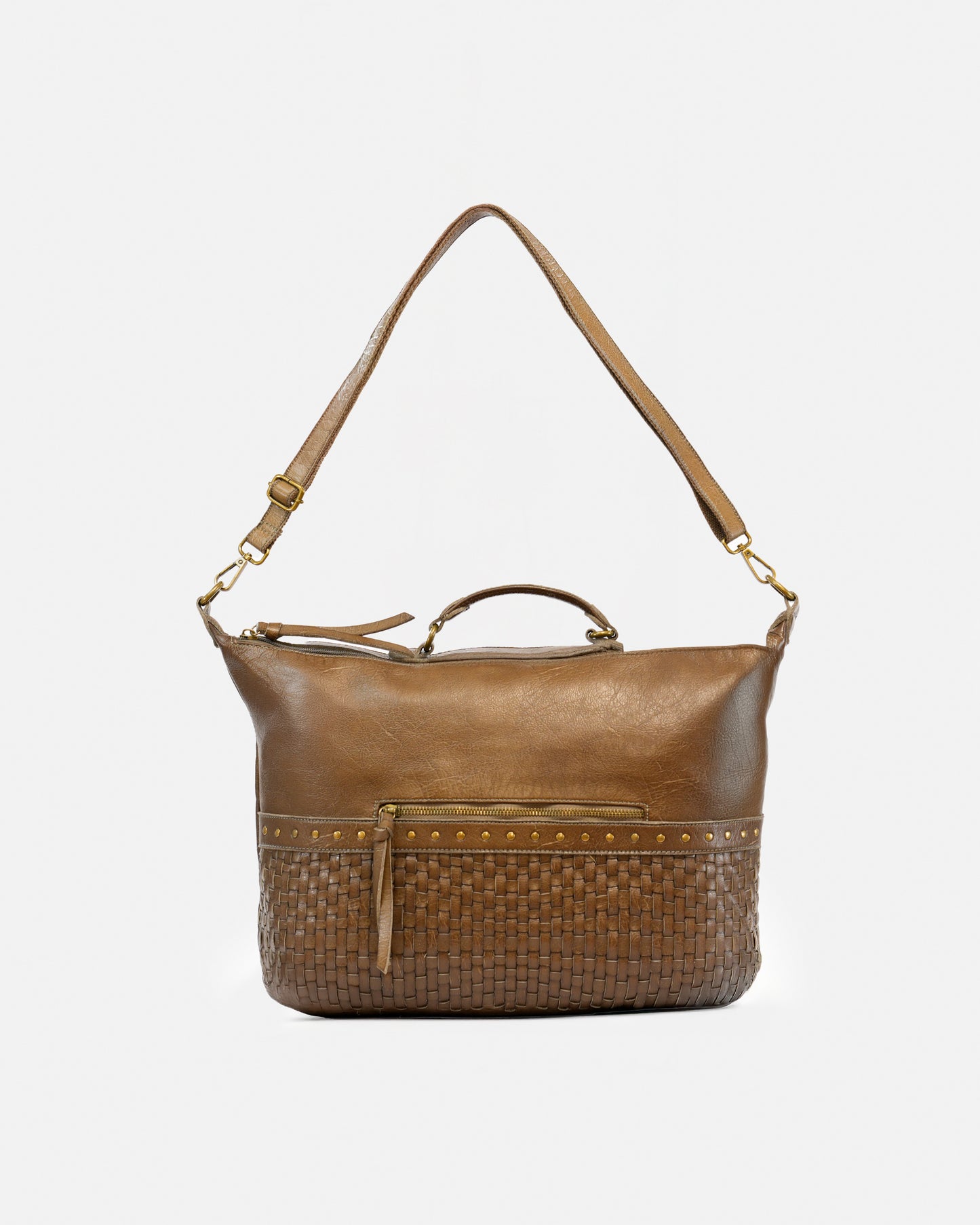 Women's Faux Leather Crossbody Bag – Elegant Style with Braided Details