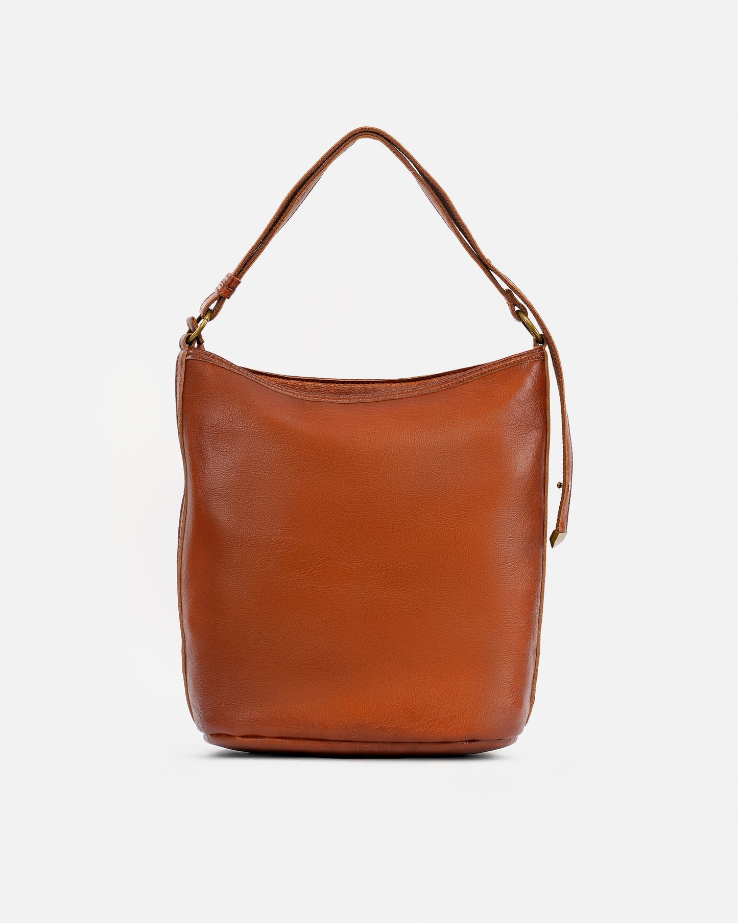 Women's Faux Leather Bucket Bag – Vintage Style Braided Design