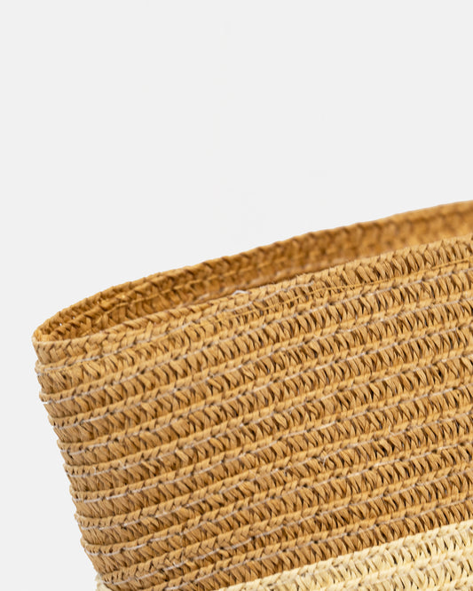 Bolso de hombro mediano efecto Rafia