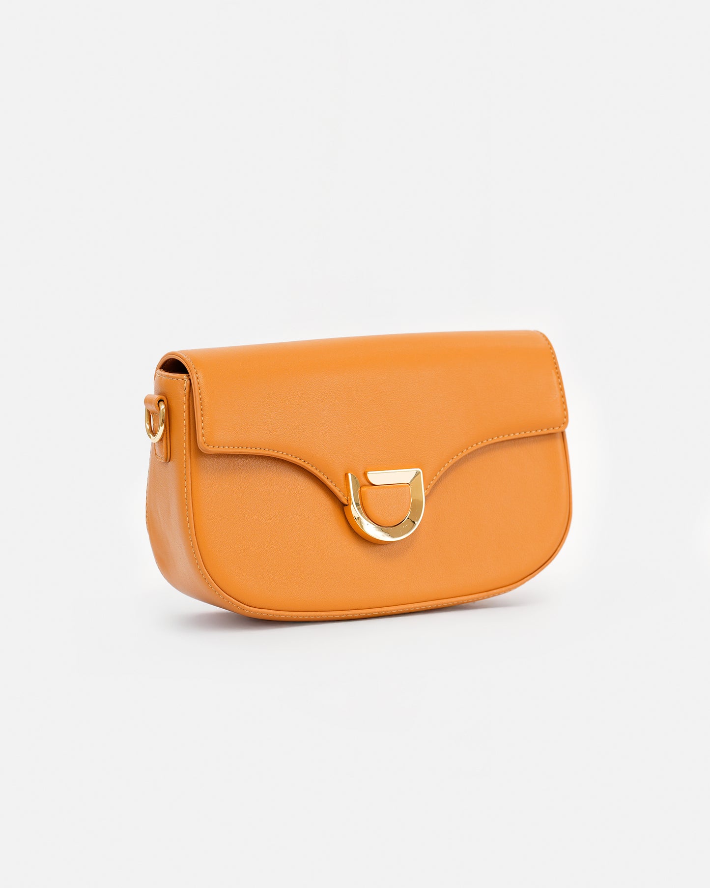 Elegant Crossbody Bag with Metal Closure and Adjustable Strap