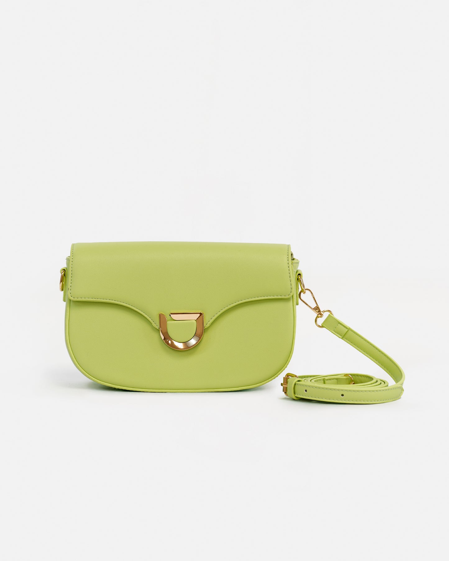 Elegant Crossbody Bag with Metal Closure and Adjustable Strap