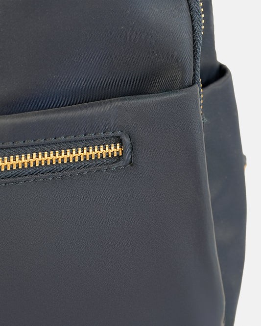 Casual Waterproof Nylon Backpack with Gold Zippers