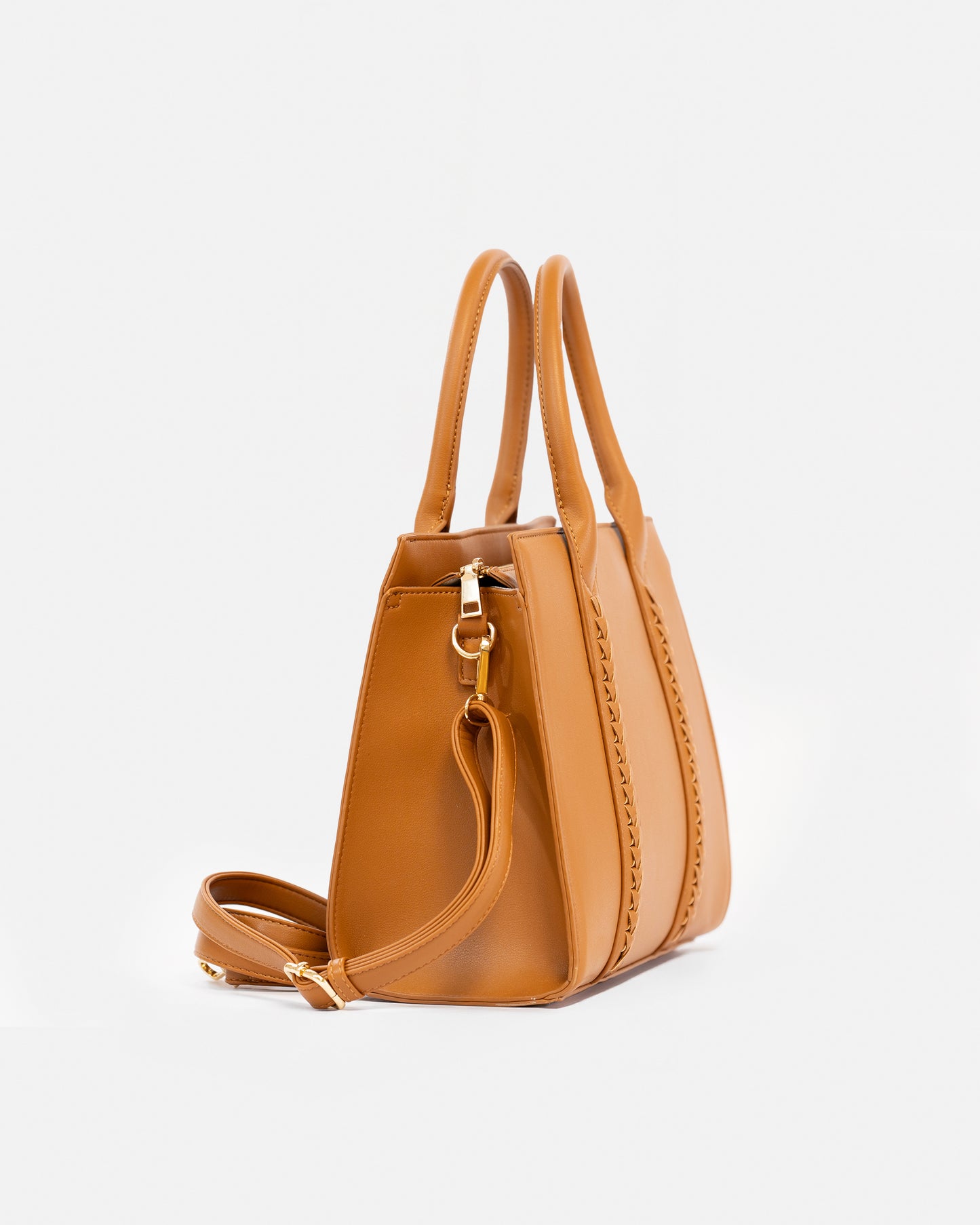 Bolso Shopper con Diseño Trenzado y Asa Larga extraible