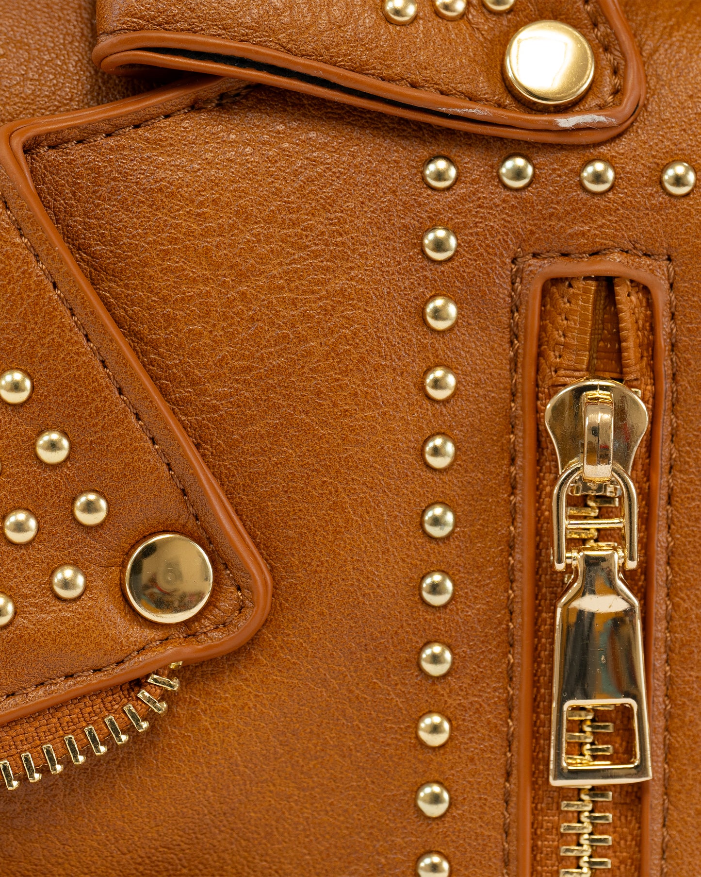 Biker Style Crossbody Bag with Removable Strap