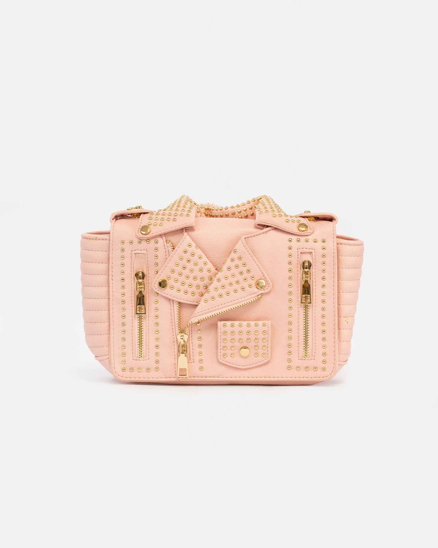 Biker Style Crossbody Bag with Removable Strap