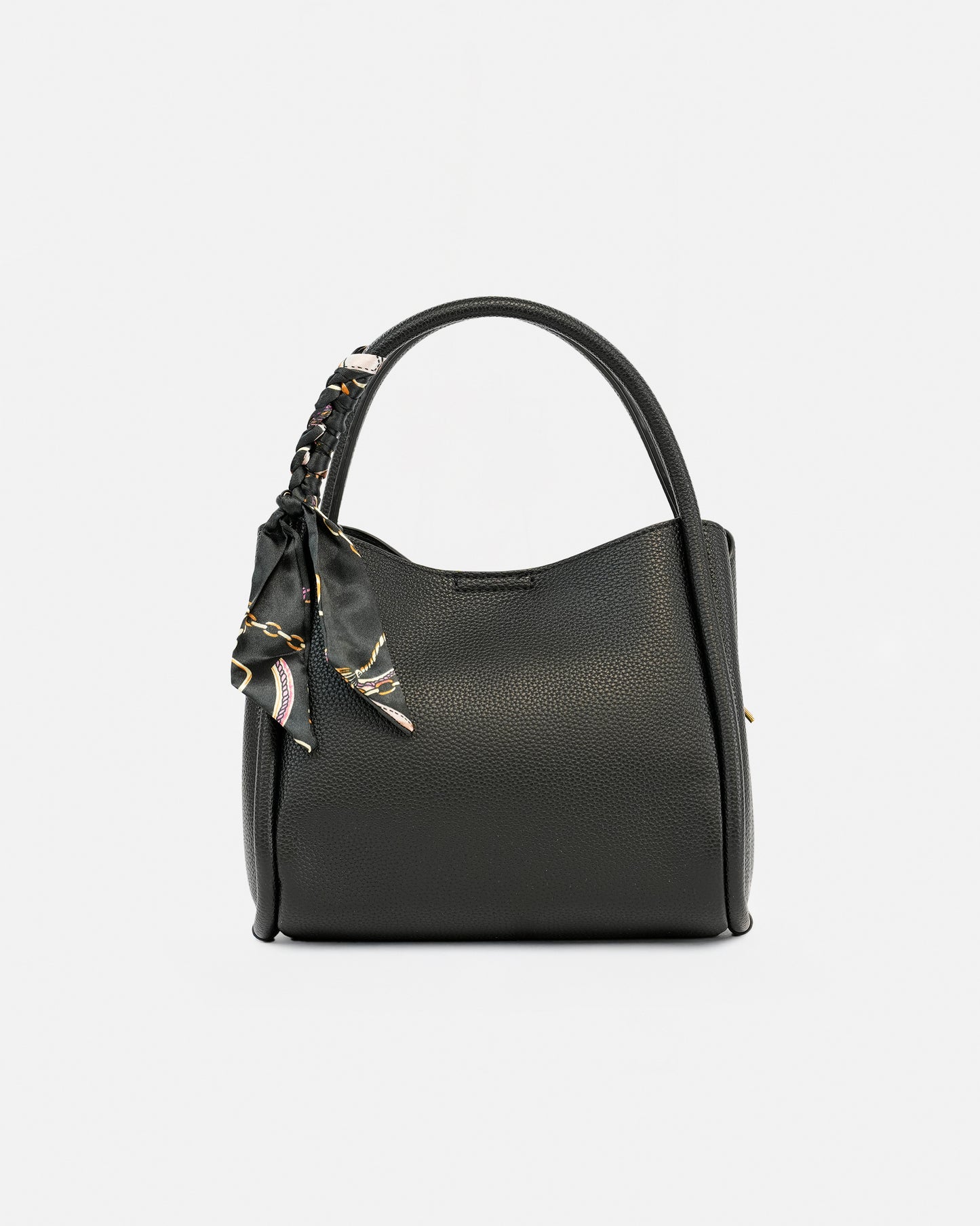 Handbag and Shoulder Bag with Decorative Scarf