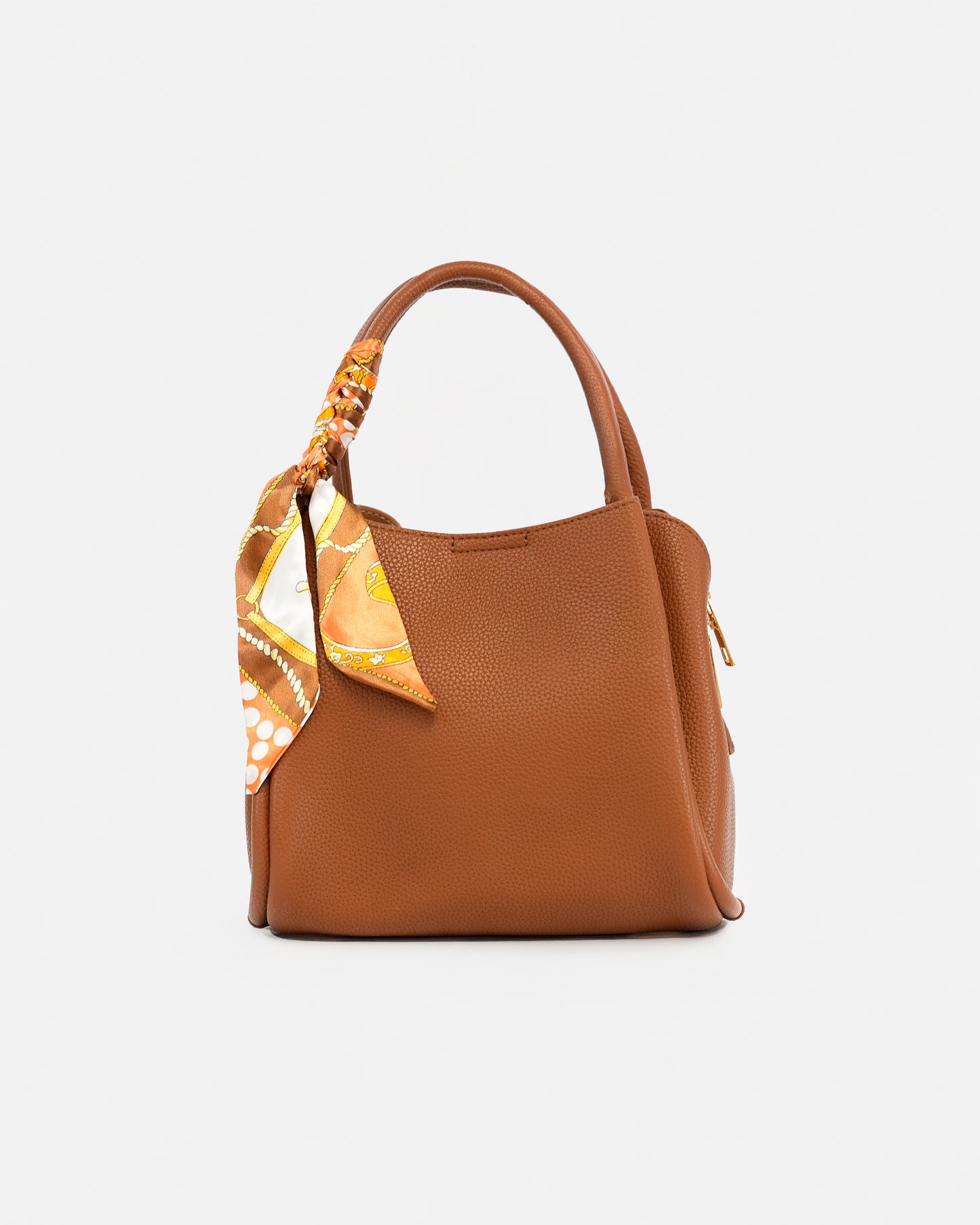 Handbag and Shoulder Bag with Decorative Scarf
