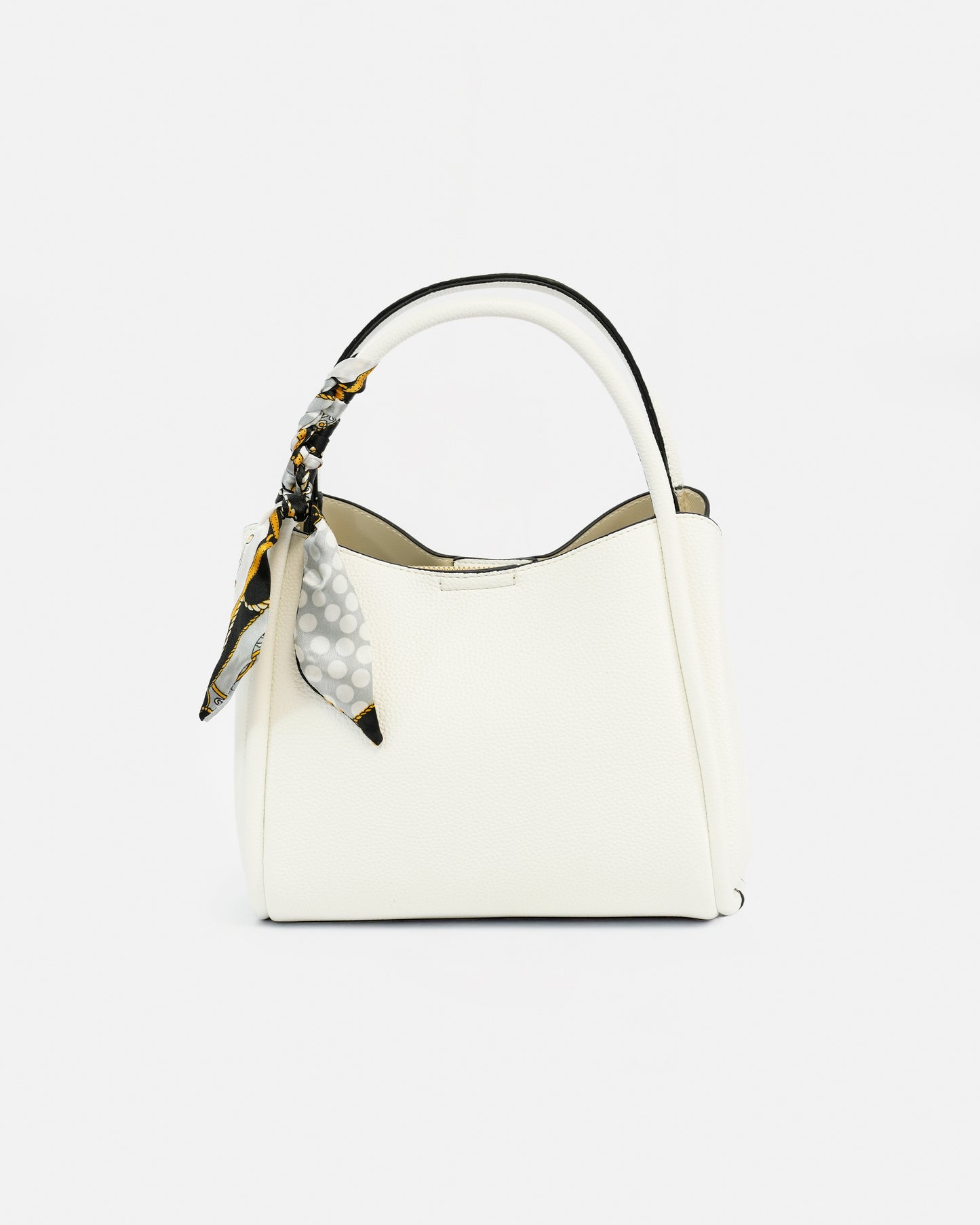 Handbag and Shoulder Bag with Decorative Scarf