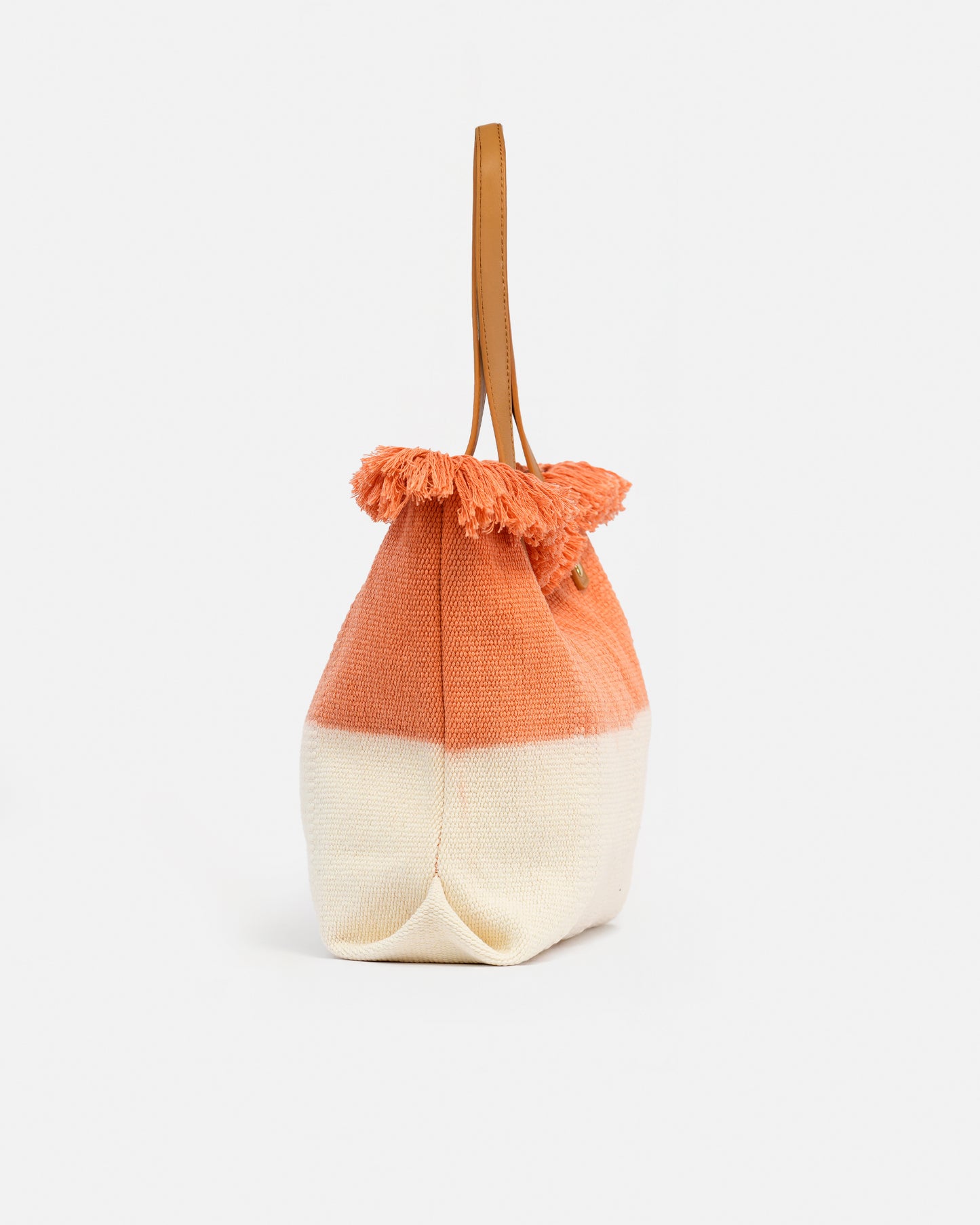 Bolso Shopper de Playa Bicolor – Estilo Boho con Flecos