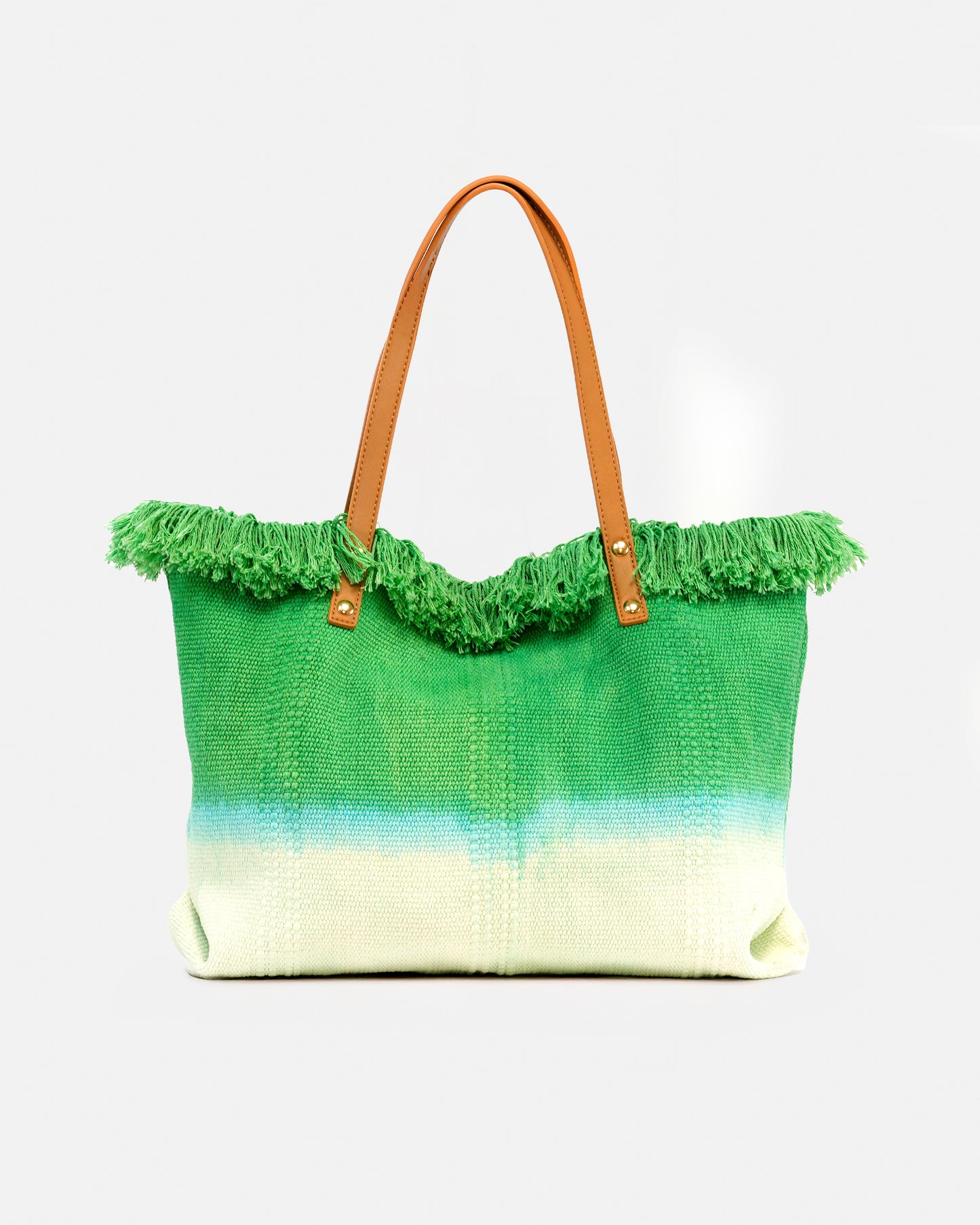 Bolso Shopper de Playa Bicolor – Estilo Boho con Flecos
