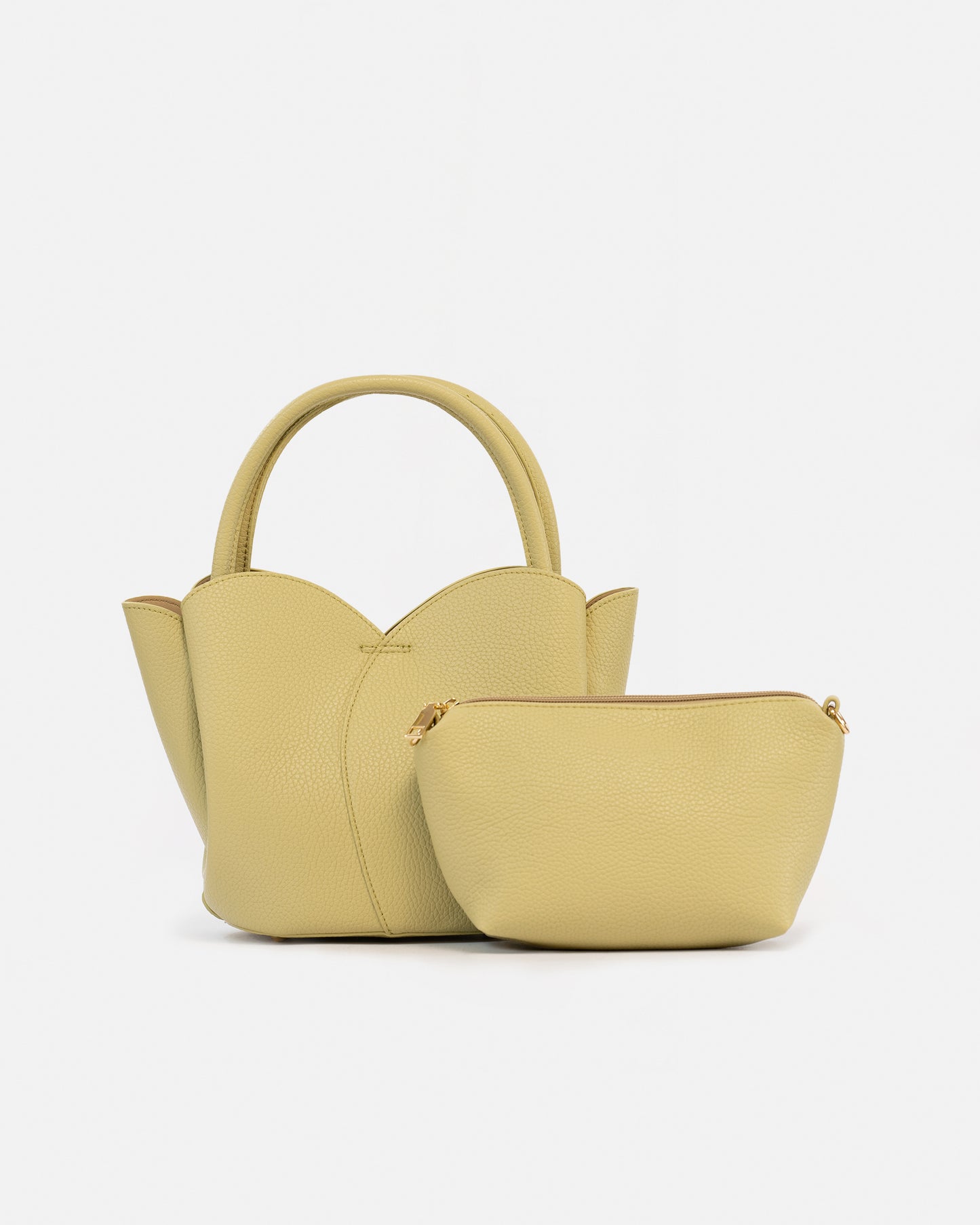 Bolso de Mano con Diseño de Flor y Neceser Interior – Estilo Elegante y Funcional