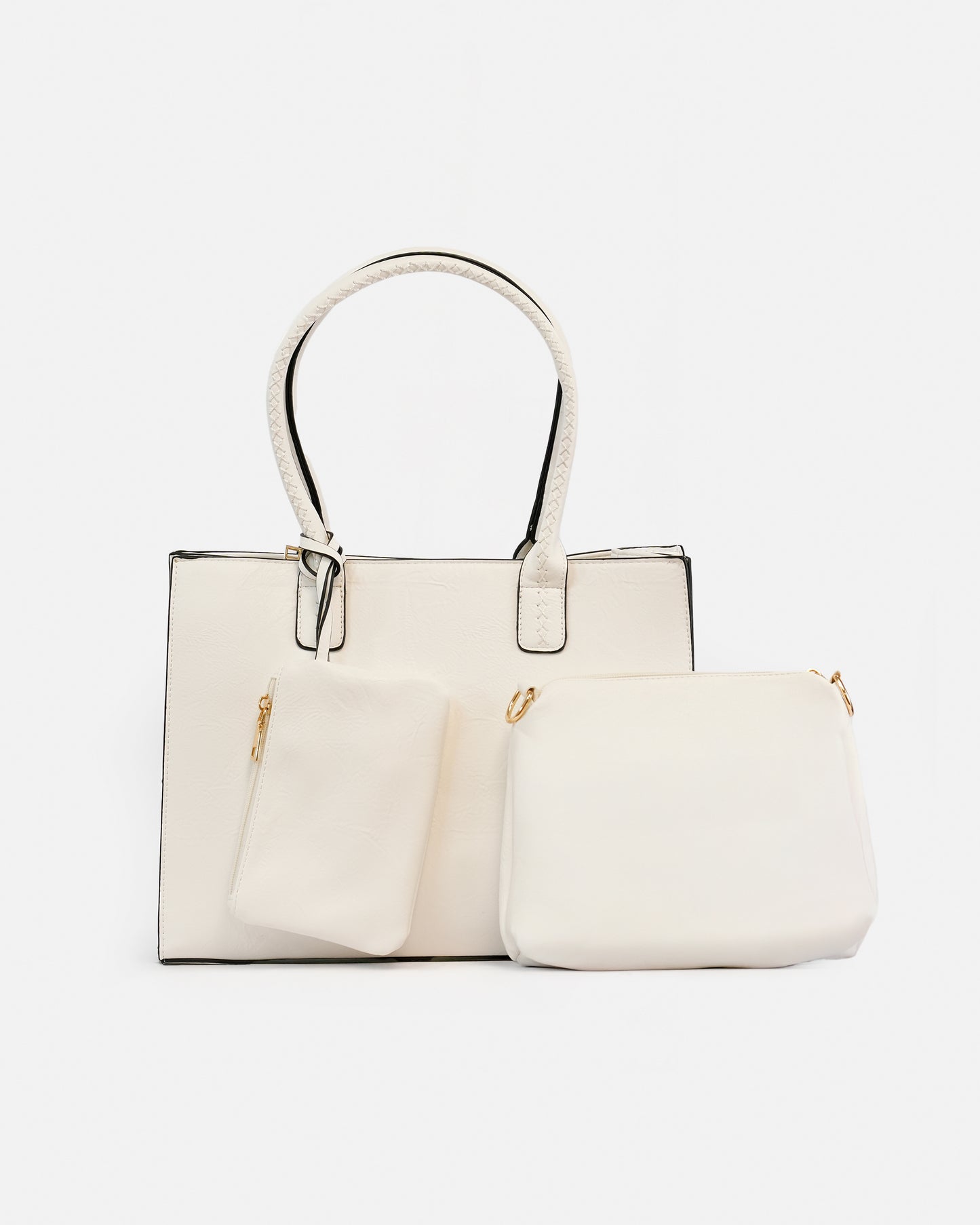 Set de Bolsos 3 en 1 con Diseño Trenzado y Bolsos Adicionales