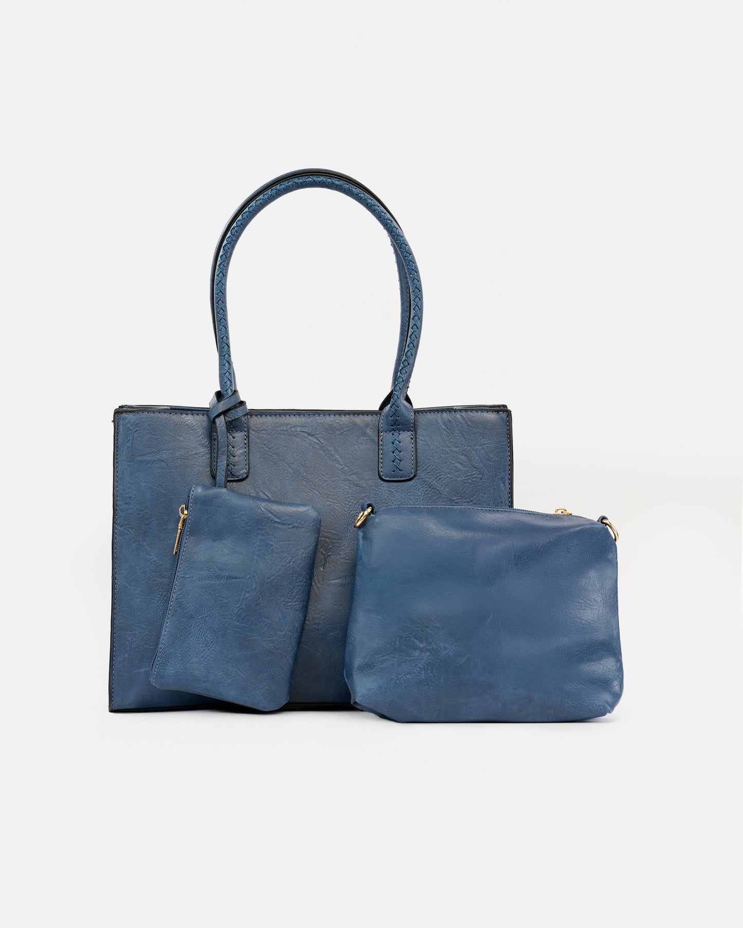 Set de Bolsos 3 en 1 con Diseño Trenzado y Bolsos Adicionales