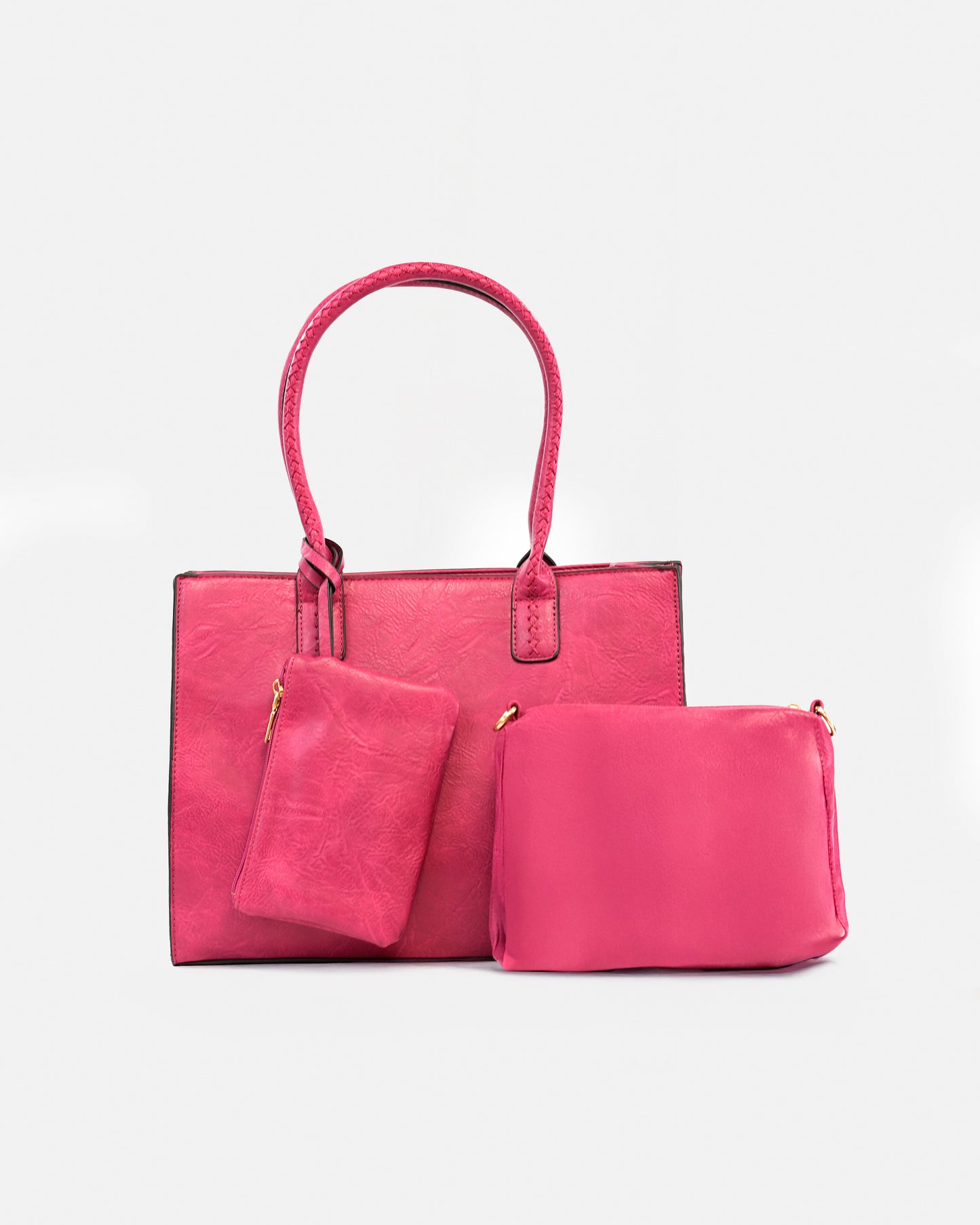 Set de Bolsos 3 en 1 con Diseño Trenzado y Bolsos Adicionales