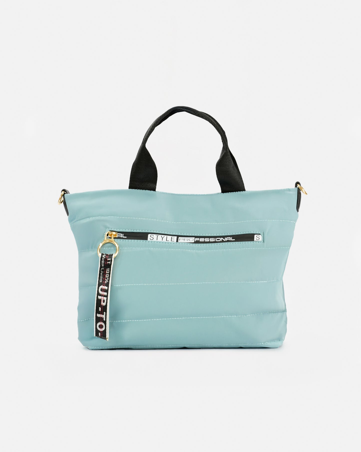 Bolso tote nylon acolchado con diseño urbano y funcional