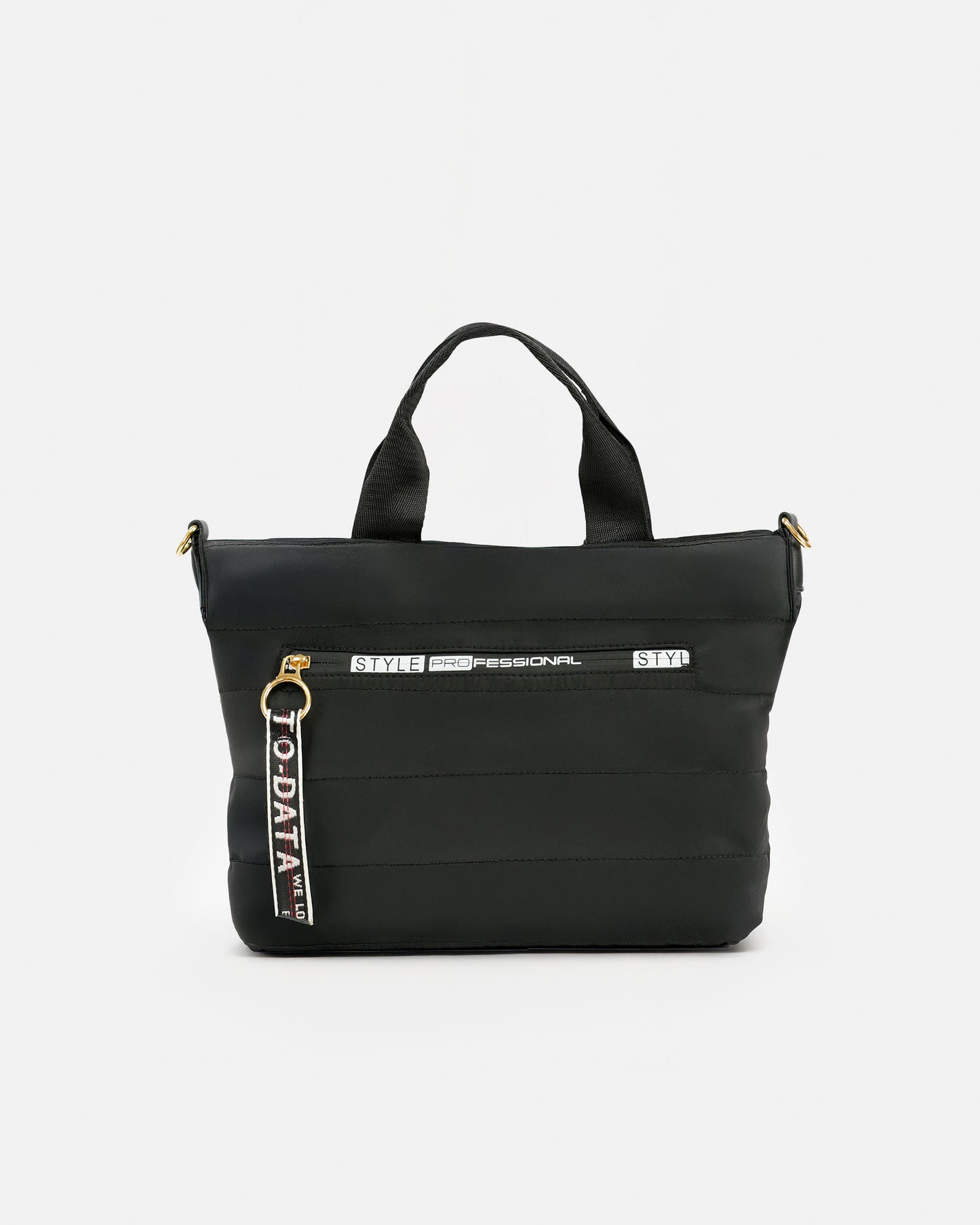 Bolso tote nylon acolchado con diseño urbano y funcional