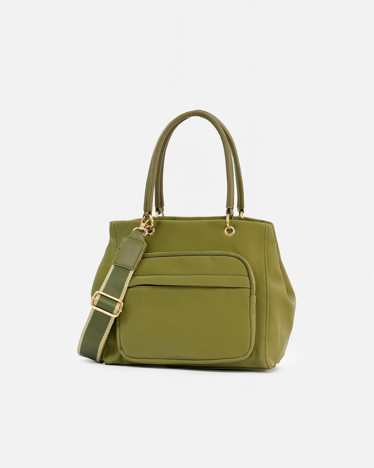 Casual Handbag with Exterior Pocket and Adjustable Strap