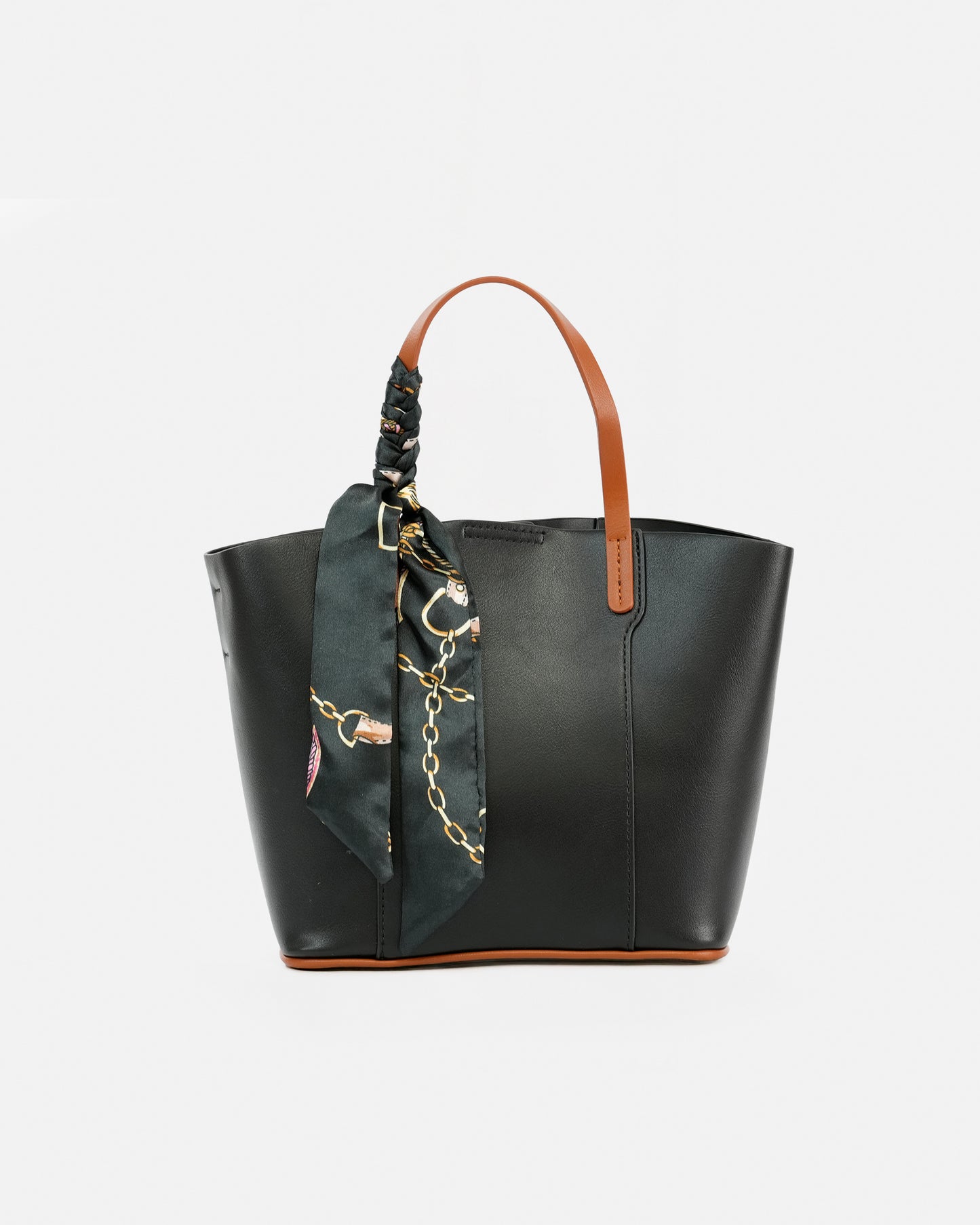 Bolso Tote con pañuelo decorativo y correa ajustable
