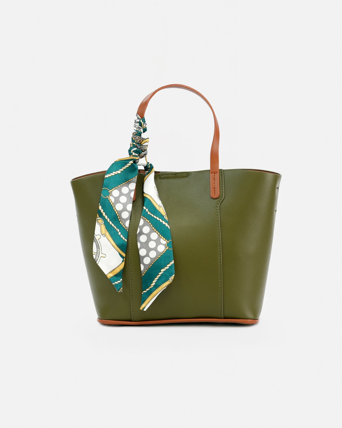 Bolso Tote con pañuelo decorativo y correa ajustable
