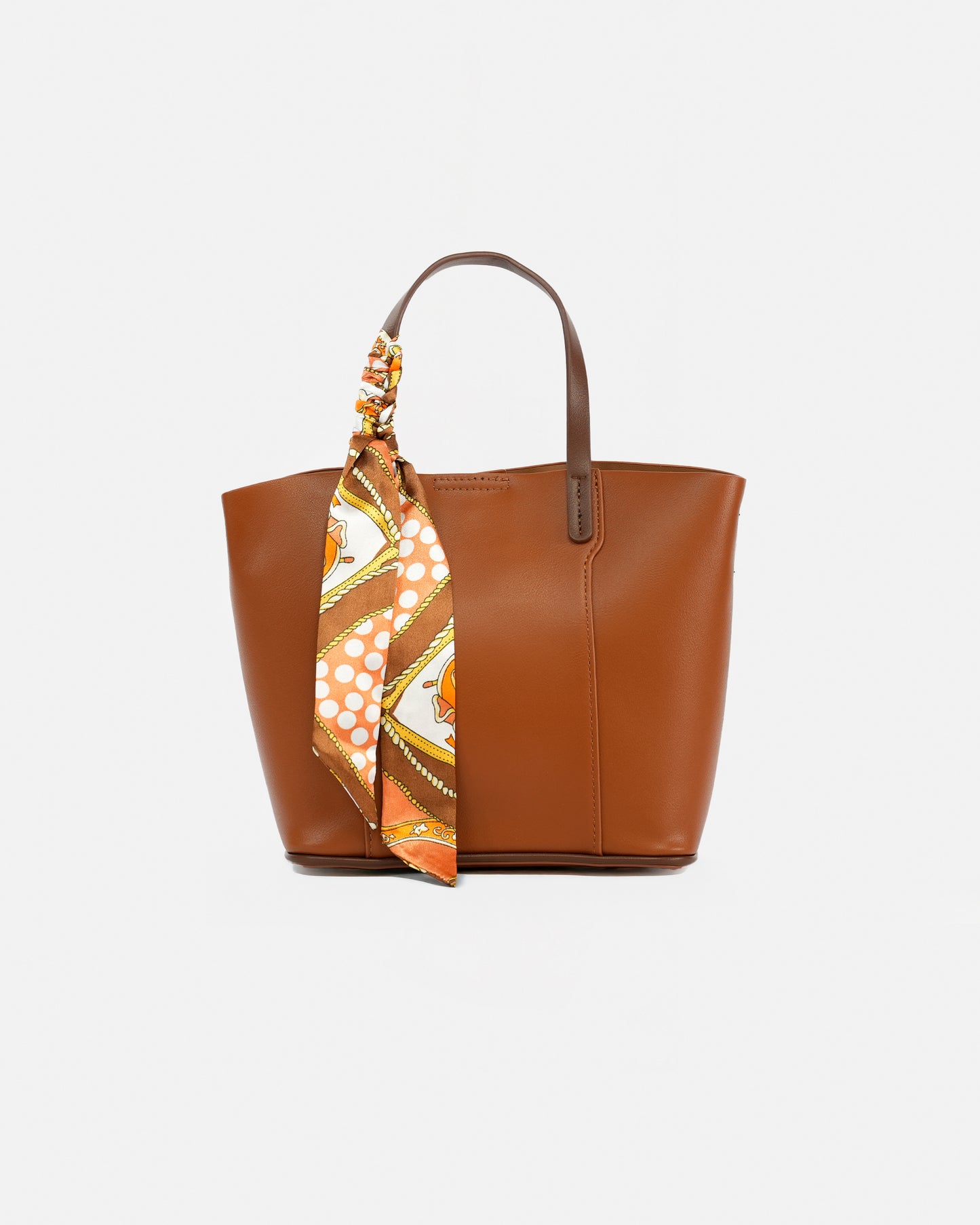 Bolso Tote con pañuelo decorativo y correa ajustable