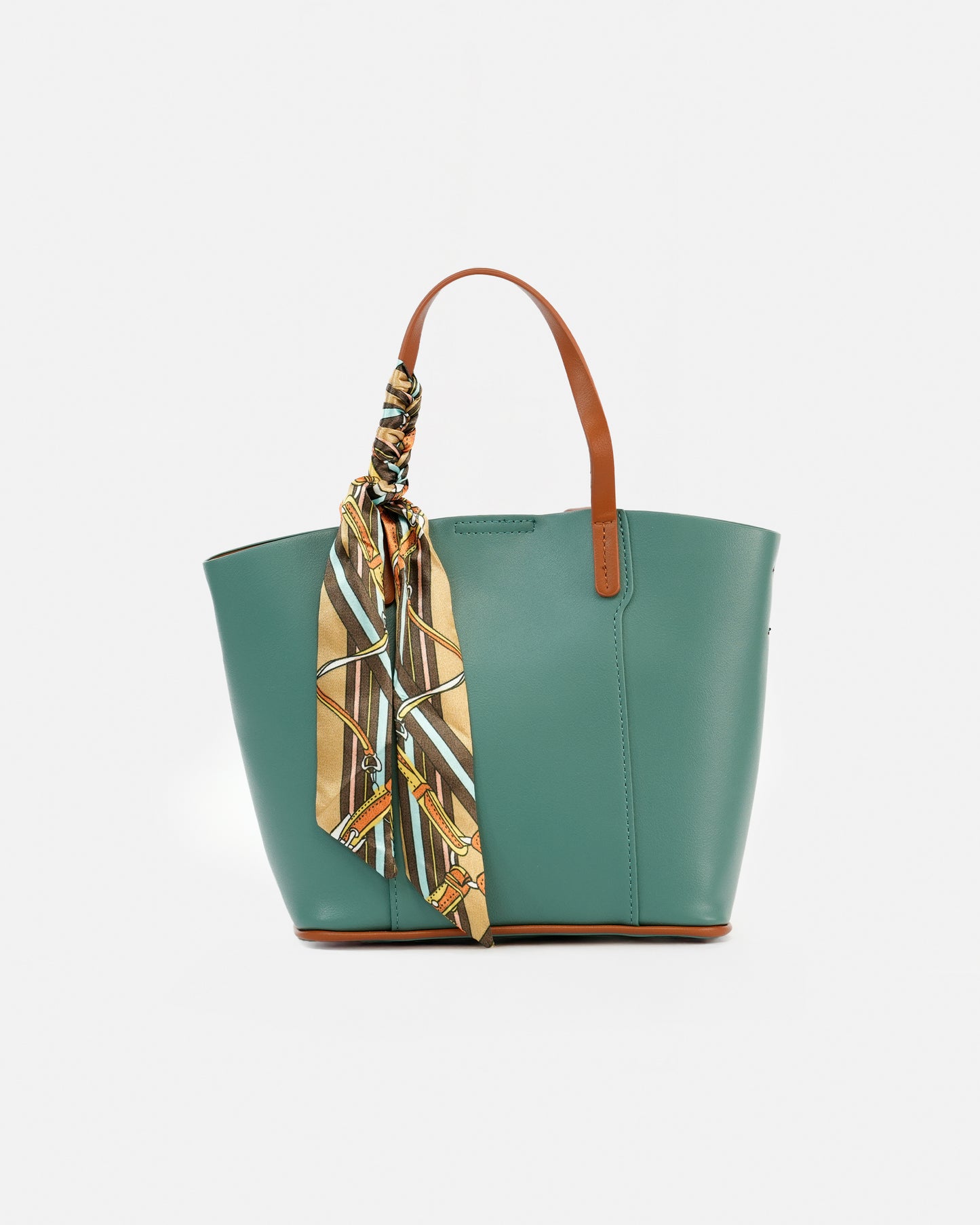 Bolso Tote con pañuelo decorativo y correa ajustable