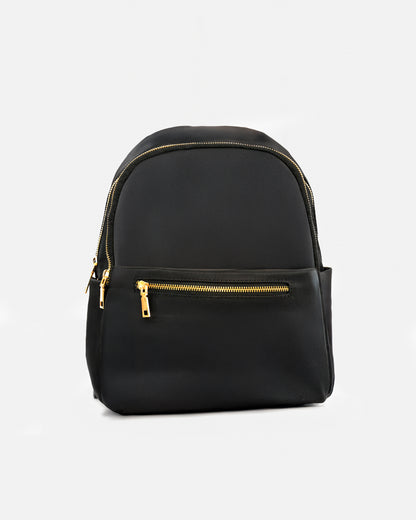 Mochila Nylon Negra Casual