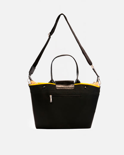 Ladies' Tote bag with nylon flap in different colors