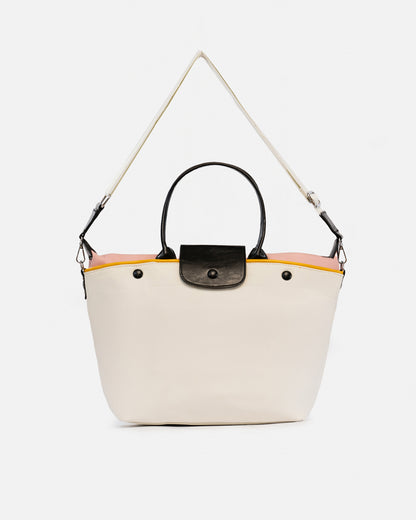 Ladies' Tote bag with nylon flap in different colors