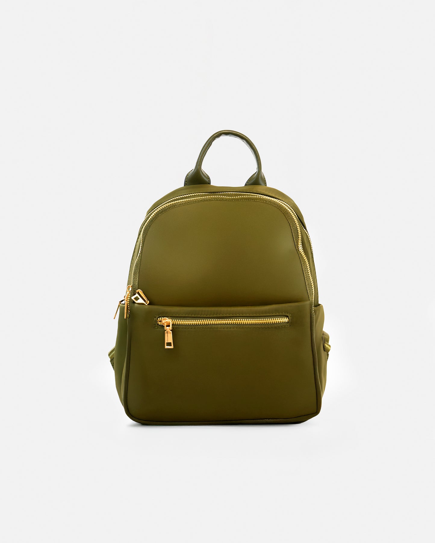 Mochila Nylon Casual Impermeable con Cremalleras Doradas