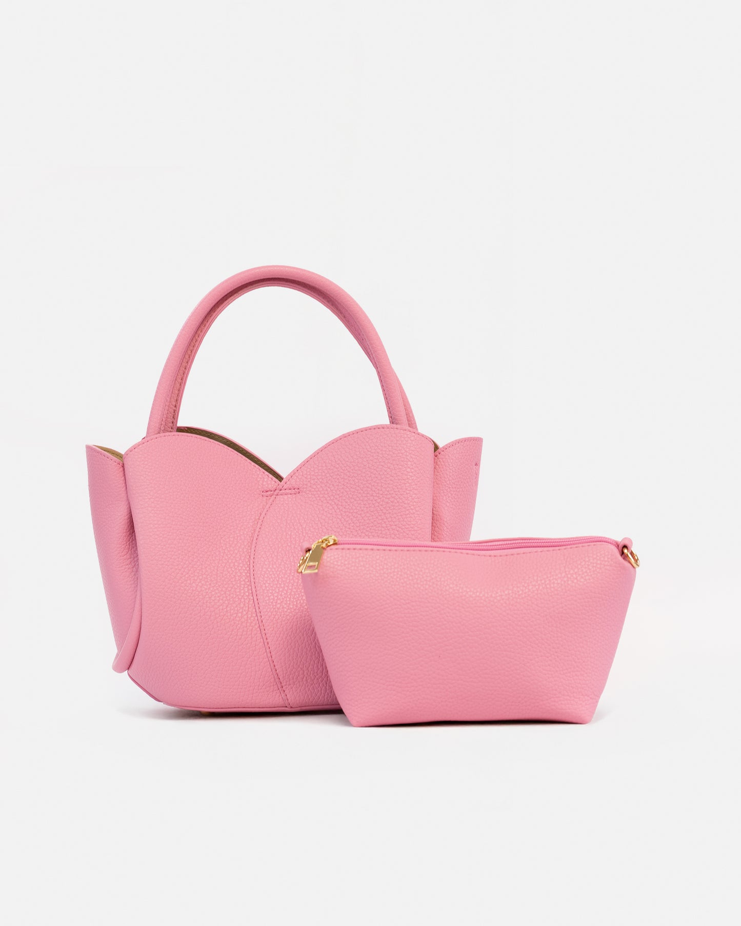 Bolso de Mano con Diseño de Flor y Neceser Interior – Estilo Elegante y Funcional