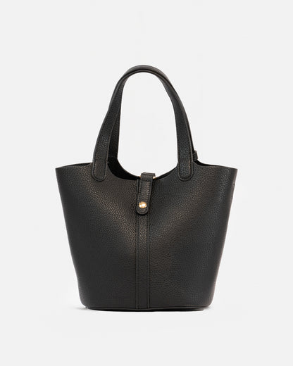 Handbag/Shoulder Bag with Interior Toiletry Bag and Decorative Keyring – Modern and Functional Style