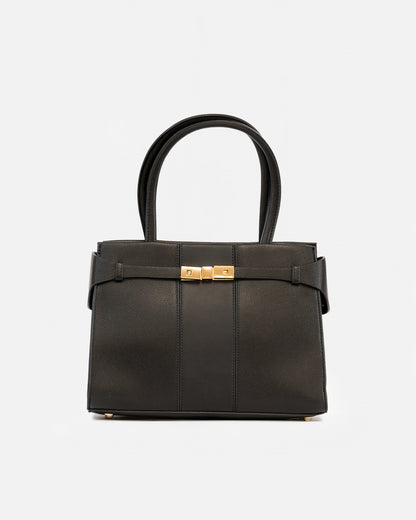 Bolso de Mano con Correa Ajustable y Cierre Metálico Decorativo