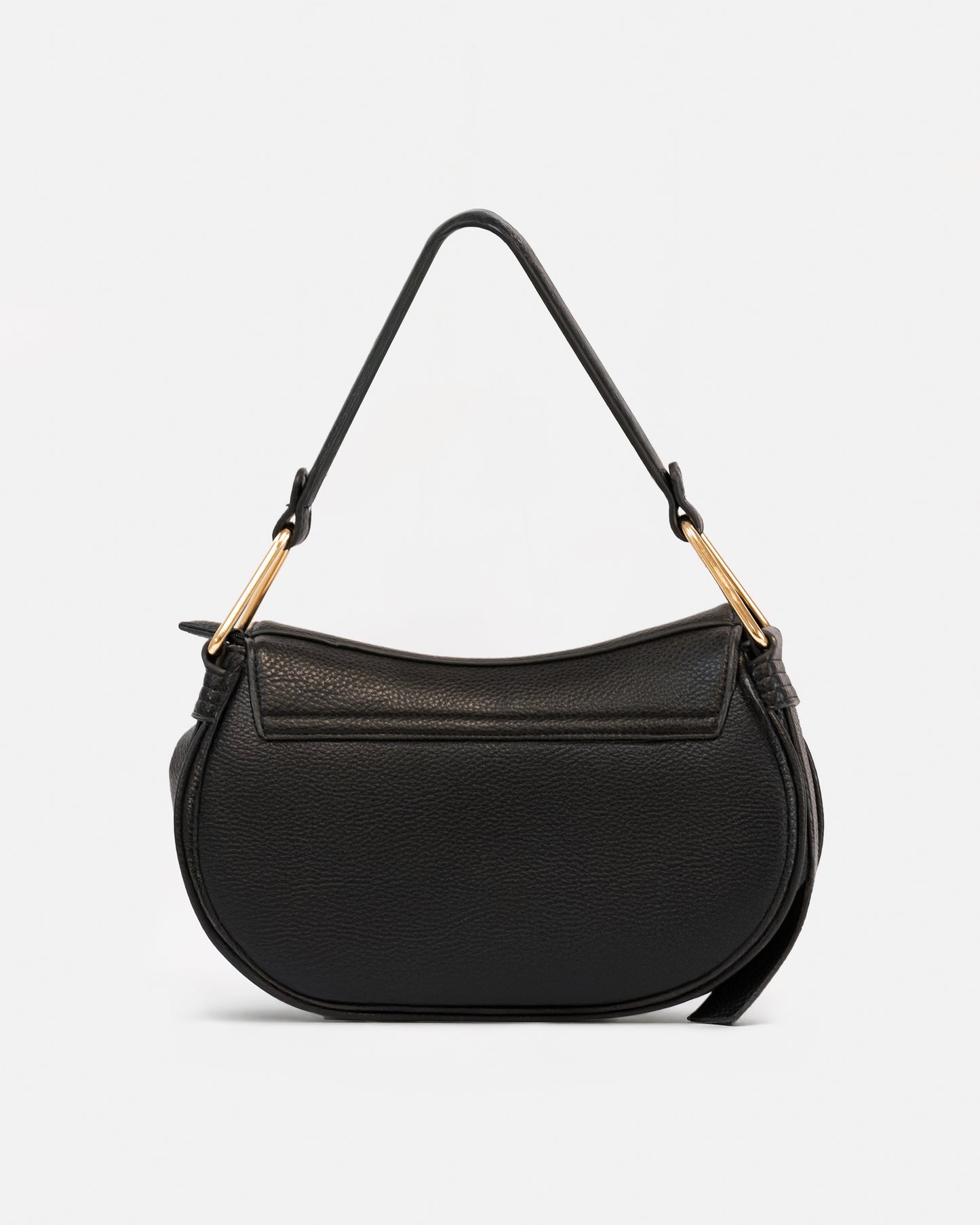 "  Bolso de Hombro Estilo Saddle con Asa Metálica"