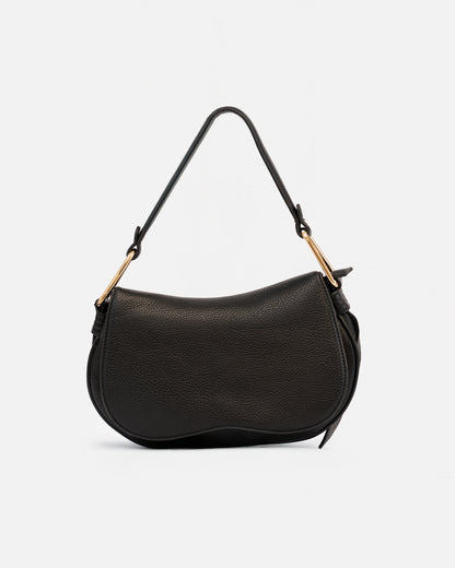 "  Bolso de Hombro Estilo Saddle con Asa Metálica"