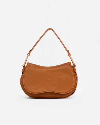 "  Bolso de Hombro Estilo Saddle con Asa Metálica"