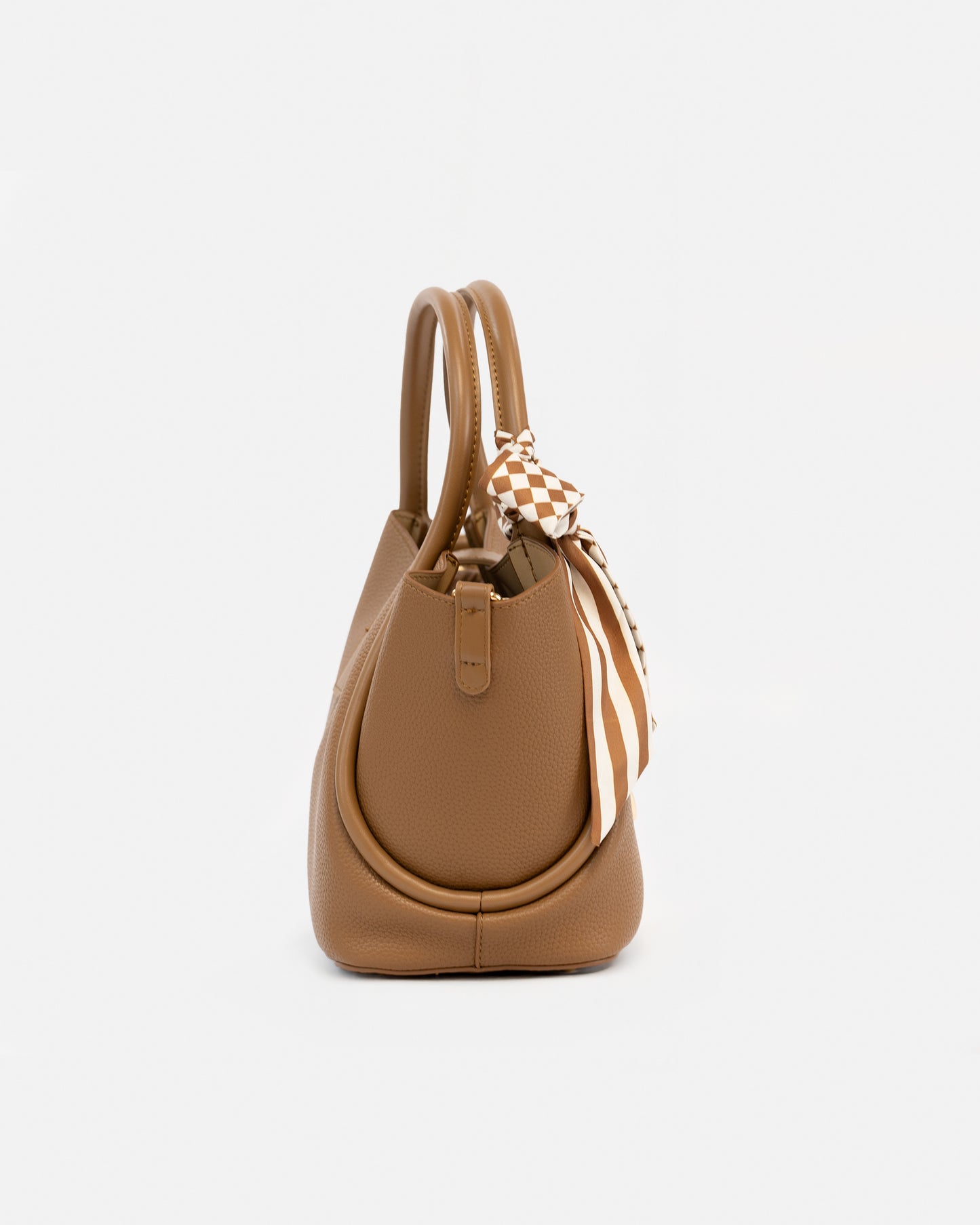 Bolso de Mano con Pañuelo Decorativo y Neceser Interior – Estilo Chic y Versátil