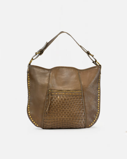 Women's Faux Leather Hobo Bag – Vintage Style with Braided Details