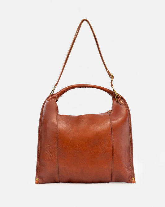 Women's Hobo Bag in Brown Faux Leather – Boho Chic Style with Braided Details