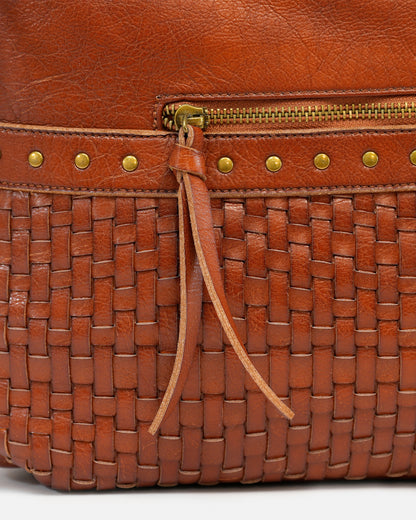 Women's Faux Leather Crossbody Bag – Elegant Style with Braided Details