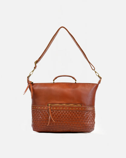 Women's Faux Leather Crossbody Bag – Elegant Style with Braided Details